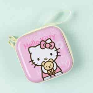 Hello Kitty Coin Purse Hard Shell With Zip
