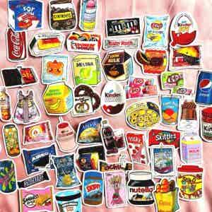 Cute Snack Stickers (Pack of 50)