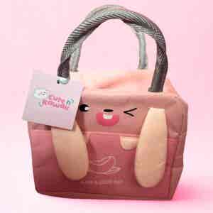 Cute Pink Bunny Insulated Lunch Bag