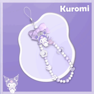Kuromi Beaded Phone Lanyard