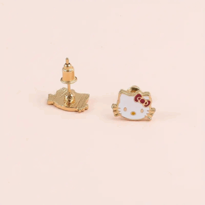 Gold Hello Kitty Stud Earrings